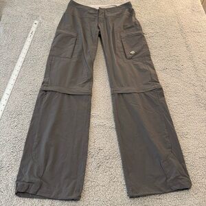 Mountain Hardwear Convertible Pants‎ Women's Size 2 Gray Zip Off Shorts Outdoor